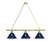 Seattle Mariners 3 Shade Billiard Light with Brass Fixture