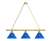 Toronto Blue Jays 3 Shade Billiard Light with Brass Fixture
