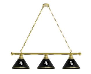 Chicago White Sox 3 Shade Billiard Light with Brass Fixture