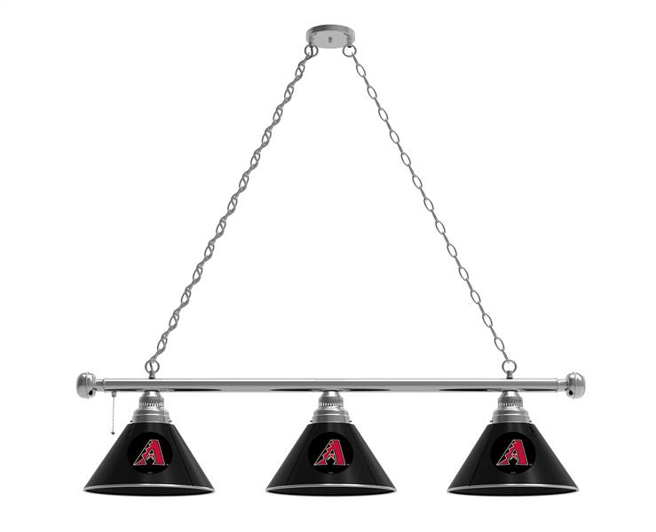 Arizona Diamondbacks 3 Shade Billiard Light with Chrome FIxture