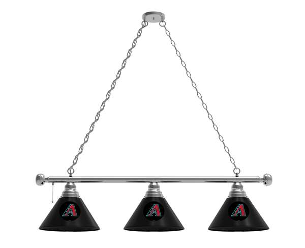 Arizona Diamondbacks 3 Shade Billiard Light with Chrome FIxture