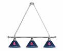Boston Red Sox 3 Shade Billiard Light with Chrome FIxture