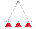 Los Angeles Angels 3 Shade Billiard Light with Chrome FIxture
