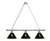 San Diego Padres 3 Shade Billiard Light with Chrome FIxture