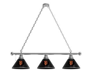 San Francisco Giants 3 Shade Billiard Light with Chrome FIxture