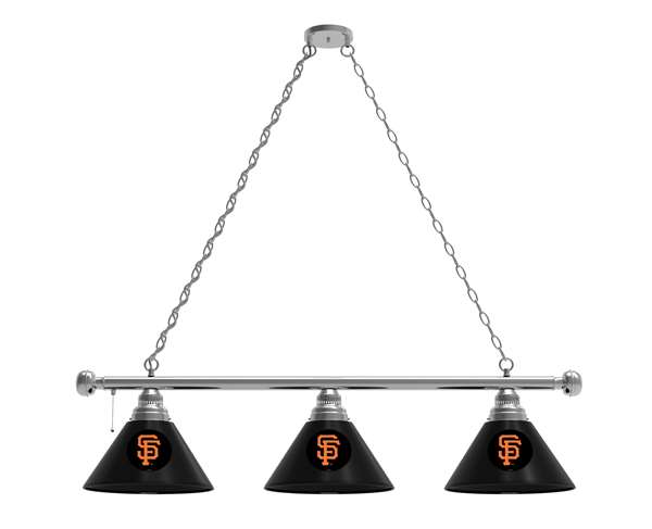 San Francisco Giants 3 Shade Billiard Light with Chrome FIxture