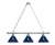 Seattle Mariners 3 Shade Billiard Light with Chrome FIxture
