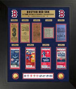 Boston Red Sox 9-Time World Series Champions Gold Coin & Ticket Collection  