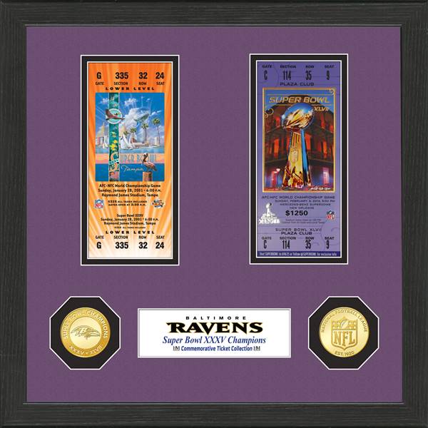 Baltimore Ravens Super Bowl Championship Ticket Collection  