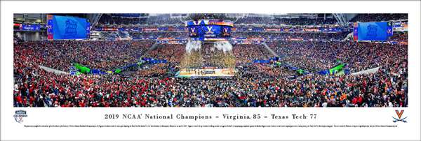 2019 NCAA Final Four Championship Basketball Panorama - Virginia Cavaliers Unframed 