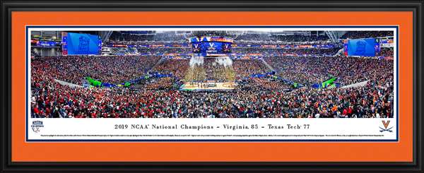 2019 NCAA Final Four Championship Basketball Panorama - Virginia Cavaliers Deluxe Frame 
