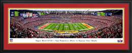 2024 Super Bowl LVIII Kickoff Panoramic Picture - San Francisco 49ers vs. Kansas City Chiefs Deluxe Frame 