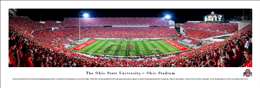 Ohio State Buckeyes Football Panorama - Marching Band Script - Ohio Stadium Unframed