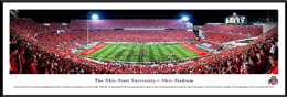 Ohio State Buckeyes Football Panorama - Marching Band Script - Ohio Stadium Standard Frame
