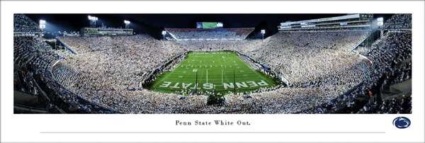 Penn State Nittany Lions Football 2021 White Out End Zone Panoramic Picture - Beaver Stadium Unframed 