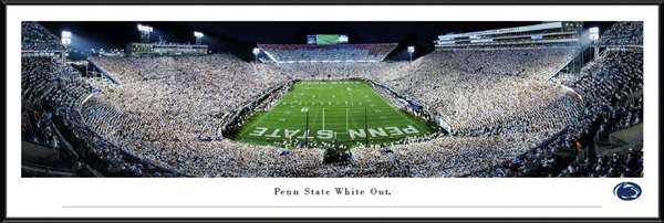 Penn State Nittany Lions Football 2021 White Out End Zone Panoramic Picture - Beaver Stadium Standard Frame 