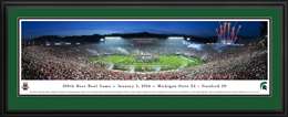 2014 Rose Bowl Panoramic Picture - Michigan State Spartans Deluxe Frame