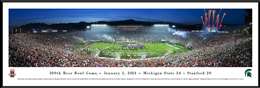 2014 Rose Bowl Panoramic Picture - Michigan State Spartans Standard Frame