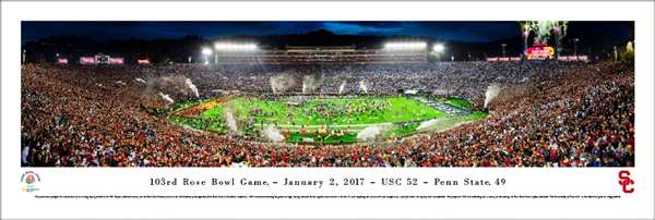 2017 Rose Bowl Panoramic Picture - USC Trojans Unframed