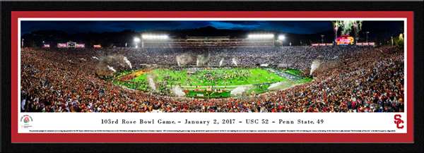 2017 Rose Bowl Panoramic Picture - USC Trojans Select Frame