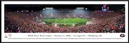 2018 Rose Bowl Panoramic Picture - Georgia Bulldogs Standard Frame