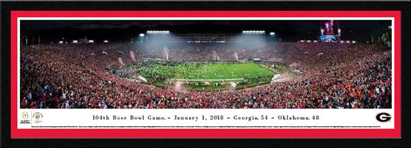 2018 Rose Bowl Panoramic Picture - Georgia Bulldogs Select Frame