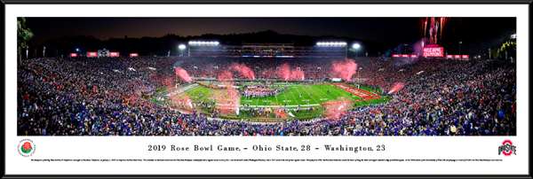 2019 Rose Bowl Game - Victory Celebration Panoramic Poster - Ohio State Buckeyes Standard Frame