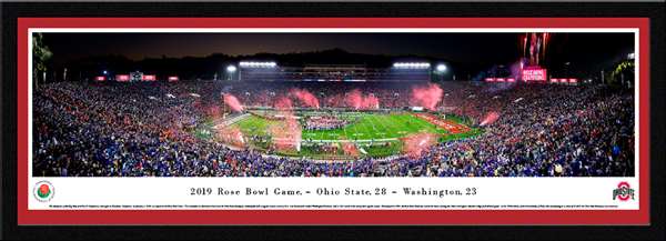 2019 Rose Bowl Game - Victory Celebration Panoramic Poster - Ohio State Buckeyes Select Frame