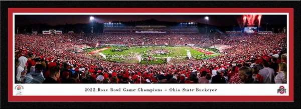 2022 Rose Bowl Game Victory Celebration Panoramic Picture - Ohio State Buckeyes Select Frame