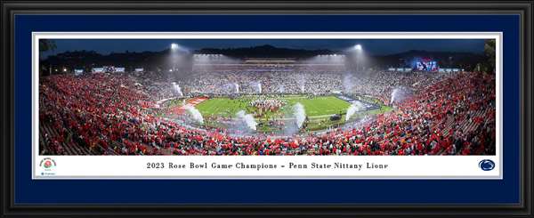 2023 Rose Bowl Game - Victory Celebration Panoramic Picture - Penn State Nittany Lions Deluxe Frame