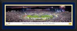 2024 Rose Bowl Champions Panoramic Picture - Michigan Wolverines Deluxe Frame