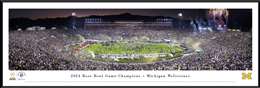 2024 Rose Bowl Champions Panoramic Picture - Michigan Wolverines Standard Frame