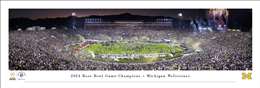 2024 Rose Bowl Champions Panoramic Picture - Michigan Wolverines Unframed