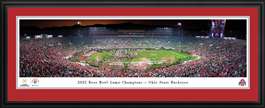 Ohio State Buckeyes 2025 Rose Bowl Champions Panorama Print - Deluxe Frame