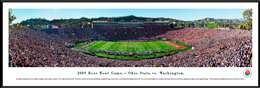 2019 Rose Bowl Game - Kickoff Panoramic Poster - Ohio State vs. Washington Standard Frame