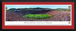 2019 Rose Bowl Game - Kickoff Panoramic Poster - Ohio State vs. Washington Deluxe Frame