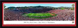 2019 Rose Bowl Game - Kickoff Panoramic Poster - Ohio State vs. Washington Select Frame