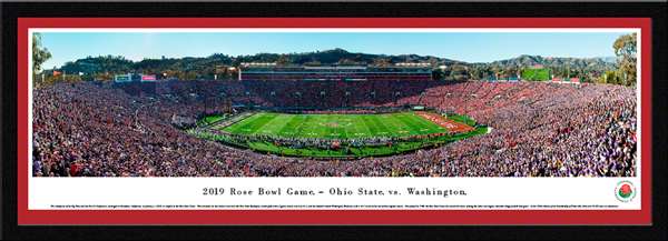 2019 Rose Bowl Game - Kickoff Panoramic Poster - Ohio State vs. Washington Select Frame