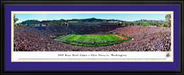 2019 Rose Bowl Game - Kickoff Panoramic Poster - Ohio State vs. Washington Deluxe Frame