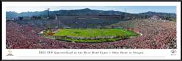Ohio State Buckeyes vs Oregon Ducks 2025 Rose Bowl Game Panorama Print - Standard Frame