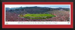 Ohio State Buckeyes vs Oregon Ducks 2025 Rose Bowl Game Panorama Print - Deluxe Frame