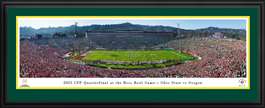 Ohio State Buckeyes vs Oregon Ducks 2025 Rose Bowl Game Panorama Print - Deluxe Frame