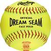 Rawlings ASA NFHS 12 inch Dream Seam High Density Cork Core Leather Softballs (C12RYLAH) ( 1 Dozen Balls) 