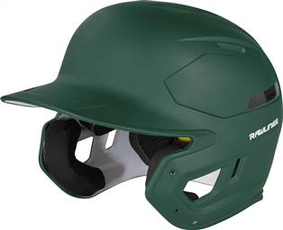 Rawlings Mach Carbon One-Tone Matte Alpha-Sized Helmet (CAR07A) - Dark Green