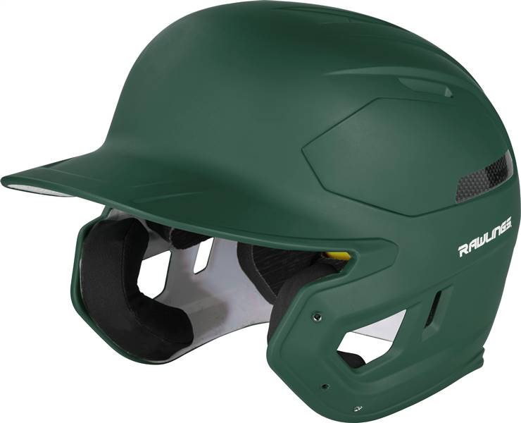 Rawlings Mach Carbon One-Tone Matte Alpha-Sized Helmet (CAR07A) - Dark Green