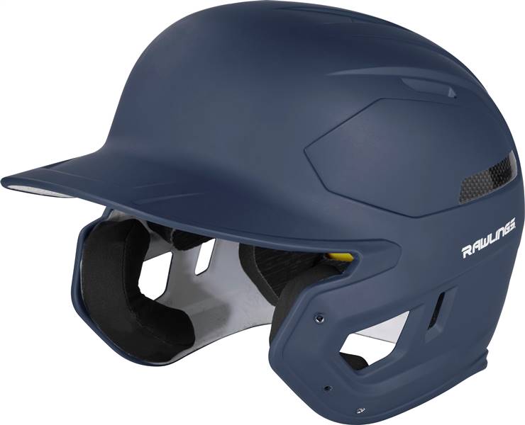 Rawlings Mach Carbon One-Tone Matte Alpha-Sized Helmet (CAR07A) - Navy