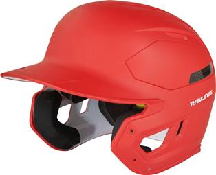 Rawlings Mach Carbon One-Tone Matte Alpha-Sized Helmet (CAR07A) - Scarlet