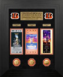 Cincinnati Bengals Super Bowl Deluxe Gold Coin & Ticket Collection  