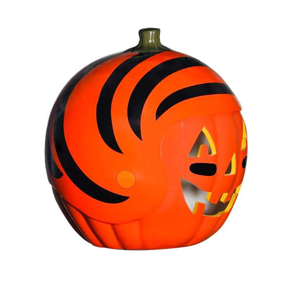 Cincinnati Bengals Ceramic Pumpkin Helmet  