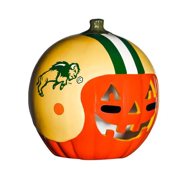 North Dakota State Bison Ceramic Pumpkin Helmet  